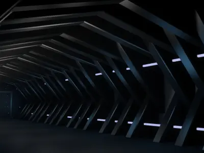 Sci Fi Interior Low-poly 3D model