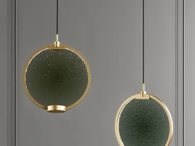 HORO 1 gold and pendant light with name chandler 3D model