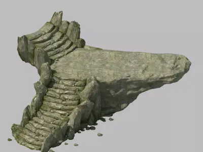 Tongtianhe - rock stairs 01 3D model