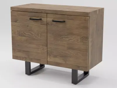 TIMBER 2 Door Sideboard Dark Wood 3D model