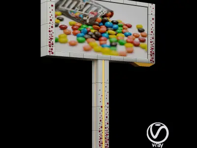 Billboard two candy billboards 3D model