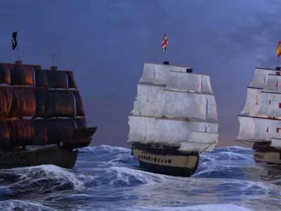 PIRATES COVE - RENEWED Low-poly 3D model