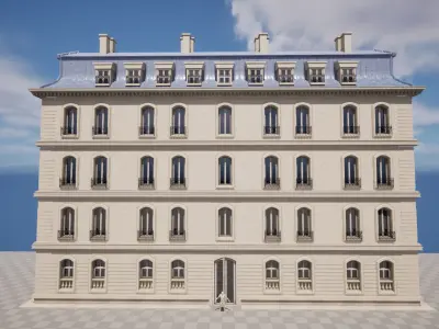 Paris Building 001 Low-poly 3D model