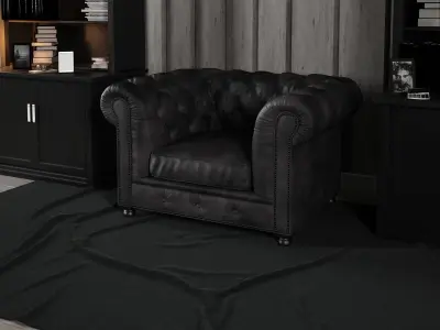 Armchair and Shelves - Home Furniture 01 3D model