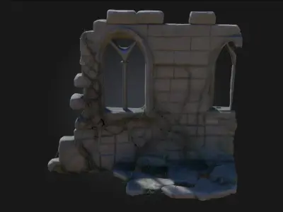 Ruined Archway  Gateway to Forgotten Eras 3D model