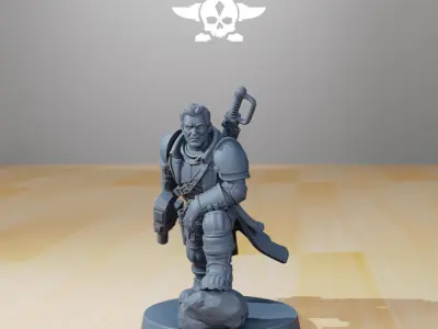 GrimGuard Colonel Mikhail 3D print model