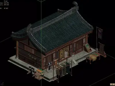 Peach Blossom Island - Tailor Shop 23 3D model