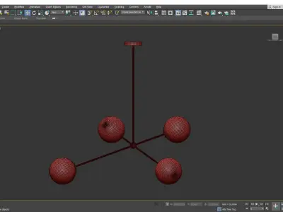 Novo Chandelier Low-poly 3D model