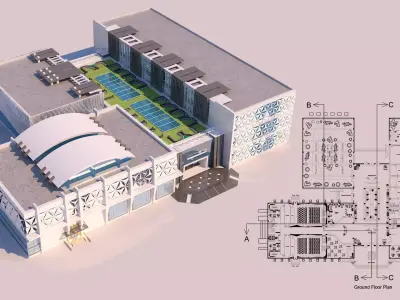 0034 - Art Center - 2021 - 01 - Design 03 - 2D Plans - 3D Files 3D model