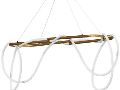 Jonathan Y Lisette Silicone Rope LED Chandelier 3D model