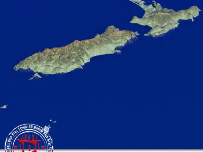 new zealand elevation 3D model
