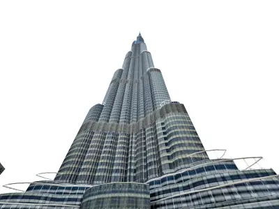 Burj Khalifa Dubai Low-poly 3D model