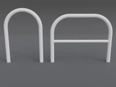 Bike street parking for diorama Low-poly 3D model