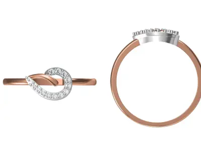 Light Weight Wedding Engagement Women Ring STL JCD Details 3D print model 4