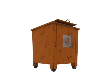 Street Trash can  Free low-poly 3D model