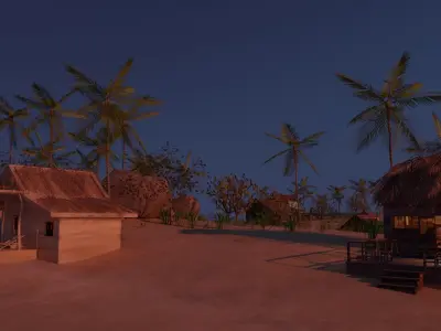 Remote tropical island 3D model