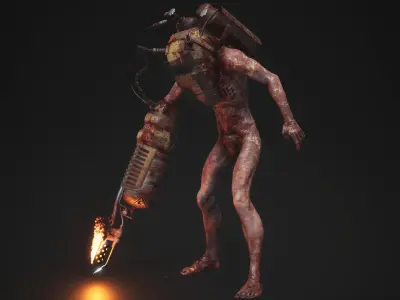 Sci-fi Cyber Victim 5 Low-poly 3D model