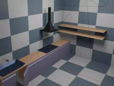 Modular Kitchen 3D model