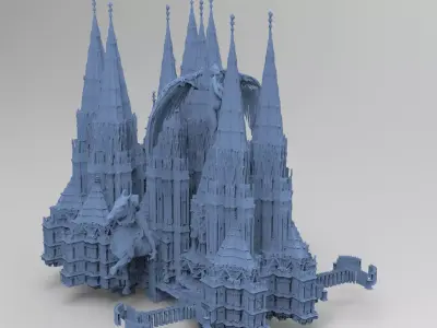 Angelic Cathedral High Rise Mass 3D model