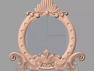 Photo frame 3D relief models STL Files used for CNC Router E993 3D model