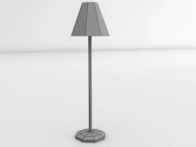 Simple Standing Lamp Low-poly 3D model