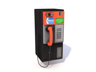 Payphone Low-poly 3D model