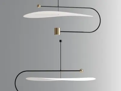 Modern Pendant Suspension Light 3D model