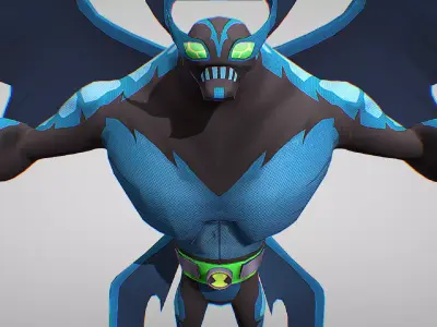 Big Chill - Omnitrix DNA sample Necrofriggian - Ben 10 Omniverse Low-poly 3D model