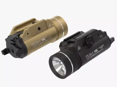 Handgun Streamlight TLR-1  Low-poly 3D model