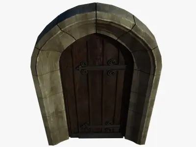 Medieval Door  Low-poly 3D model