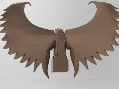 Egyptian Sun Statue 1  3D model
