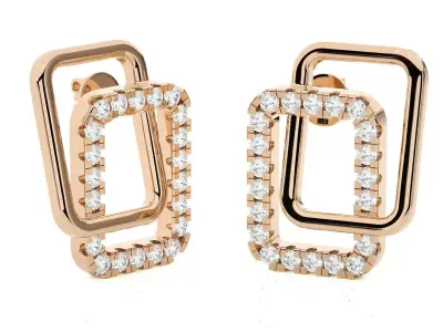 Light wt Women Diamond Earrings  3D print model