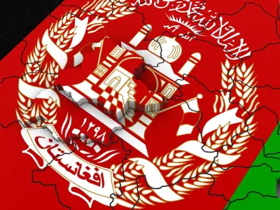 3d Political Map of Afghanistan 3D model