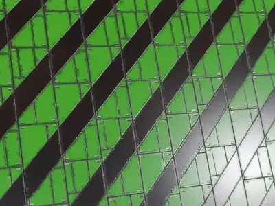 Green Sci-Fi Metal Panel PBR Seamless Texture