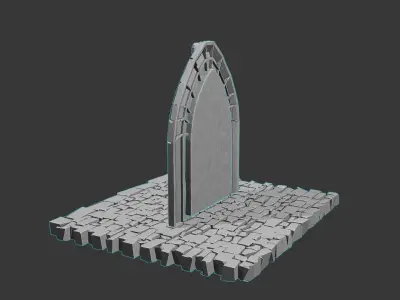 Dead cells door Low-poly 3D model