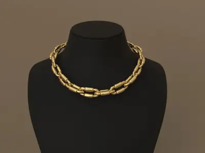 Tiffany Pipe Model Graduated Necklace or chain link 3D print model