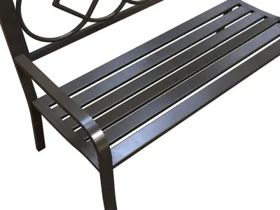 Park Bench 04 - Game-ready - PBR Low-poly Low-poly 3D model