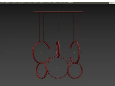 CPRN Homood 6 RING CHANDELIER Low-poly 3D model