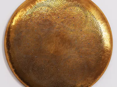 Brass Sconce Low-poly 3D model