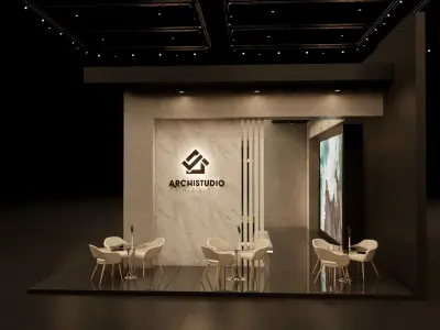 Real estate booth 20m x 8m 3D model 3D model