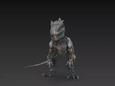 Robotic Dinosaur Ultra Realistic 3D Model Low-poly 3D model