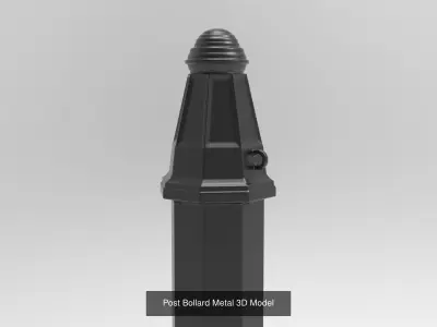 Bollard Collection gun with handle 3D Model Pack