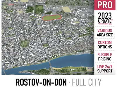 Rostov-on-Don  Low-poly 3D model