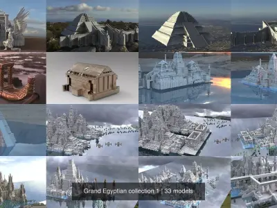 Grand Egyptian collection 1 3D Model Pack