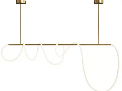 Rope luke LED Pendant Light Low-poly 3D model