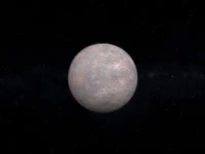 Dwarf Alien Planet or Moon 09 Low-poly 3D model