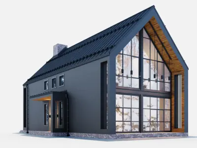 Large barnhouse with perfect layout 3D model