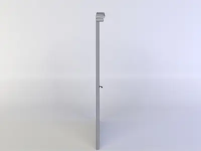 Door with handle Low-poly 3D model