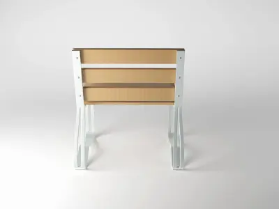 Chair wooden 3D model
