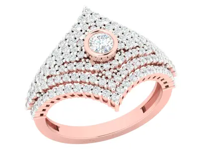 Women Ring  Render 3dm STL OBJ FBX Details 3D print model 122